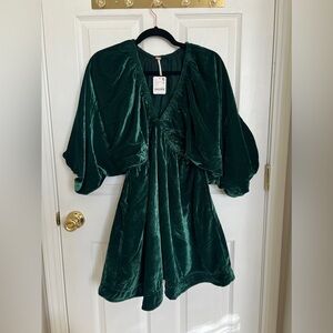 NWT Free People Portia Velvet Mini Dress